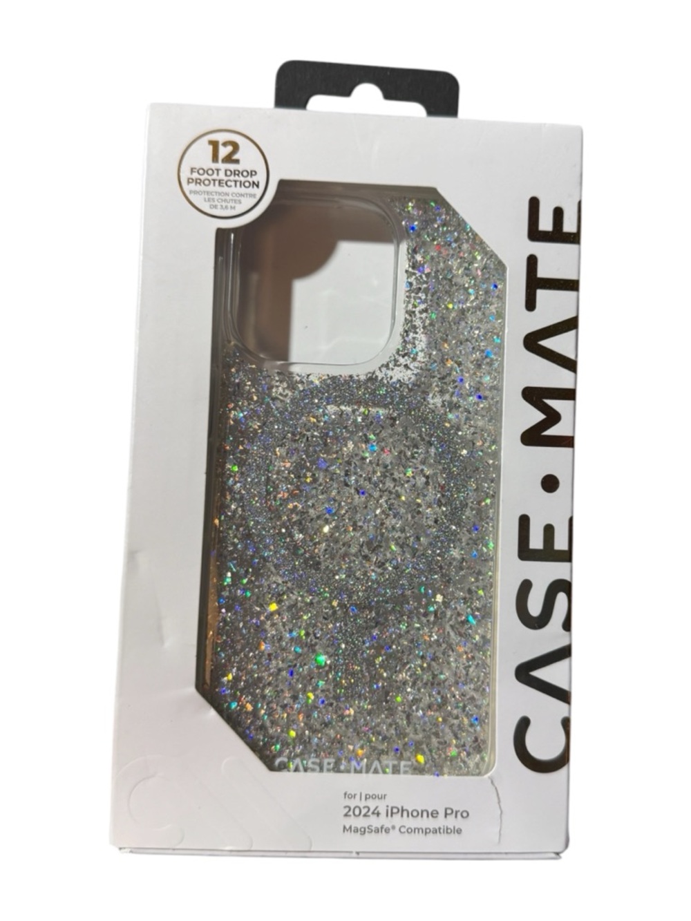 case-mate Silver Glitter iPhone 2024 Pro MagSafe Case